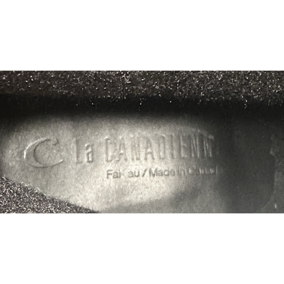 La Canadienne Kian Waterproof Black Suede Ankle Boots Womens 7M Buckle New $550 - Picture 11 of 13